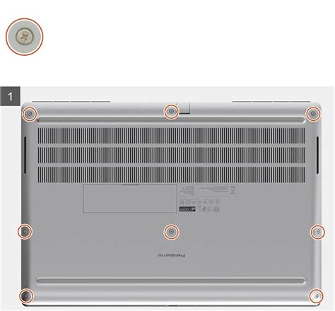 bottom cover with smart card and ssd door opening|Precision 7750: Teardown Removal Guide for .